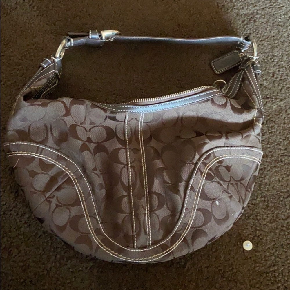 Brown Coach Shoulder Bag